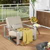Aluminum Outdoor Club Chair with Rust Resistant Frame and Fabric Cushion, Modern Patio Lounge Chair,Single Outdoor Armrest Chair-Koiai - 2 of 4