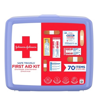 Johnson &#38; Johnson Safe Travels First Aid Kit - 70 pc