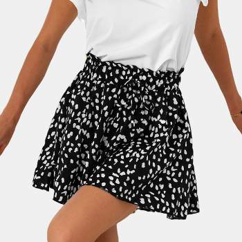 Women's Black & White Dotted Shorts - Cupshe