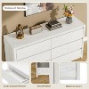 6 Drawer Dresser for Bedroom,Wide Wood Chest of Drawers Handle Free - 4 of 4
