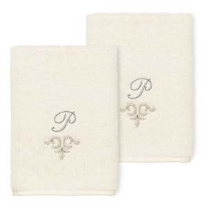 Linum Home Textiles 100% Turkish Cotton MONICA 2PC Embellished Washcloth Set - 1 of 1