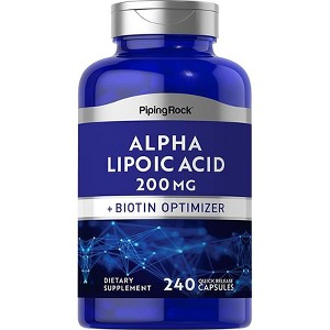 Piping Rock Alpha Lipoic Acid 200mg | Plus Biotin | 240 Capsules - 1 of 1