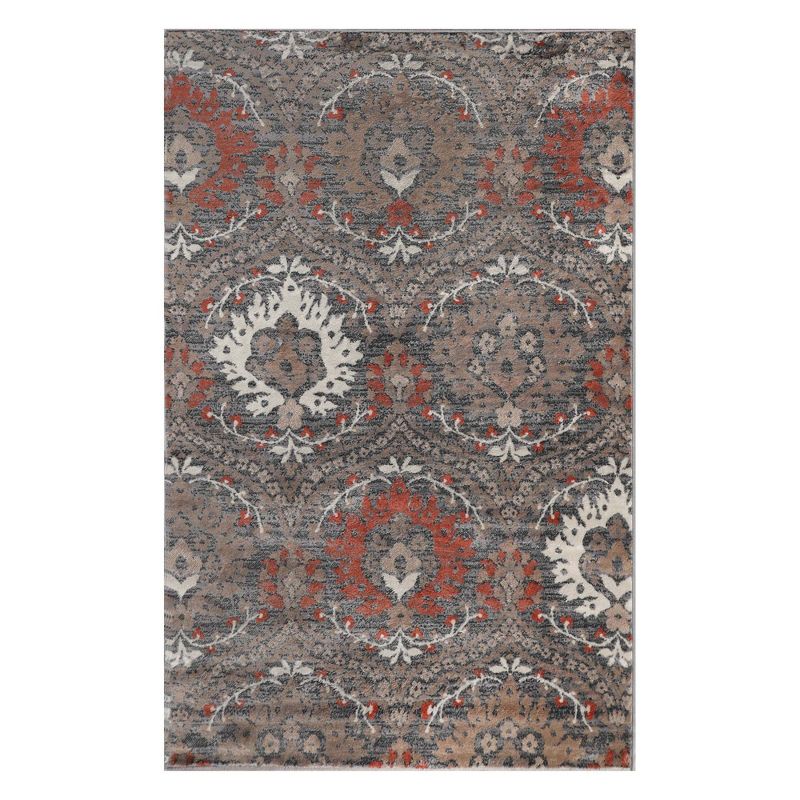 Distressed Abstract Damask Indoor Area Rug or Runner by Blue Nile Mills, 1 of 8