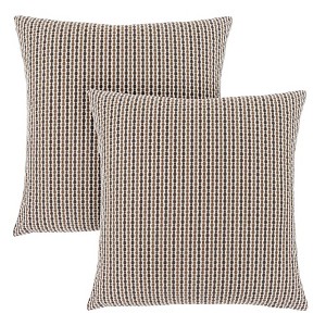 TopComfy Support Pillow Decorative Throw Pillow Set with Classic Dot Design for Sofa or Bed Use, Brown, 17"*17"*3" - 1 of 4