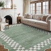 Scalloped Washable Rug, Modern Geometric Low-Pile Carpet, Non-Slip, Stain-Resistant Floor Mat for Living Room, Bedroom, Dining - 2 of 4