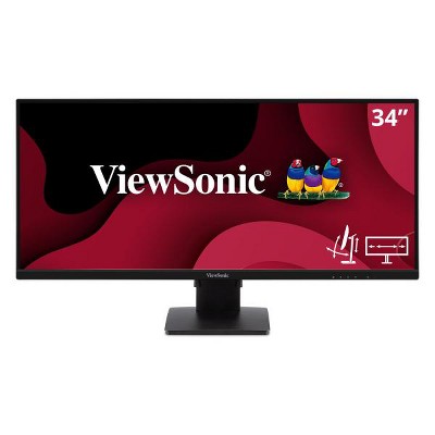 ViewSonic VA3456-MHDJ 34 Inch 21:9 UltraWide WQHD 1440p Monitor Frameless IPS with Ergonomics Design HDMI and DisplayPort Inputs for Home and Office