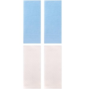 REGALWOVEN 4 Pcs Striped Comfortable Quick Drying Non-Linting Hand Towel 14" x 30" - 1 of 4