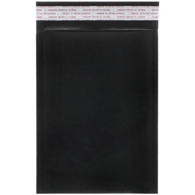 JAM Paper Bubble Lite Padded Mailers Size #00 5 x 8.5 Black Kraft KP00BLD