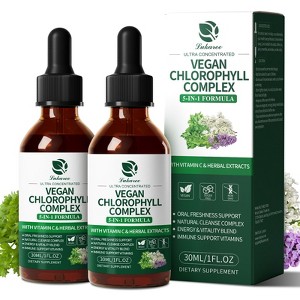 4X Strength Chlorophyll Drops 200mg | Cleansing, Skin & Gut Health | Refreshing Mint Flavor - 1 of 4