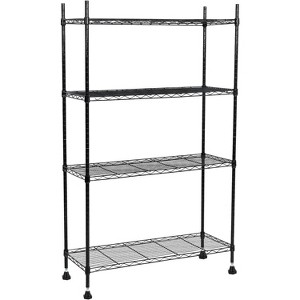 Acekool 4-Tier Adjustable Heavy Duty Steel Wire Shelving Unit, Rust-Resistant Organizer for Kitchen, Garage, Pantry, 36" L x 14" W x 54" H - 1 of 4