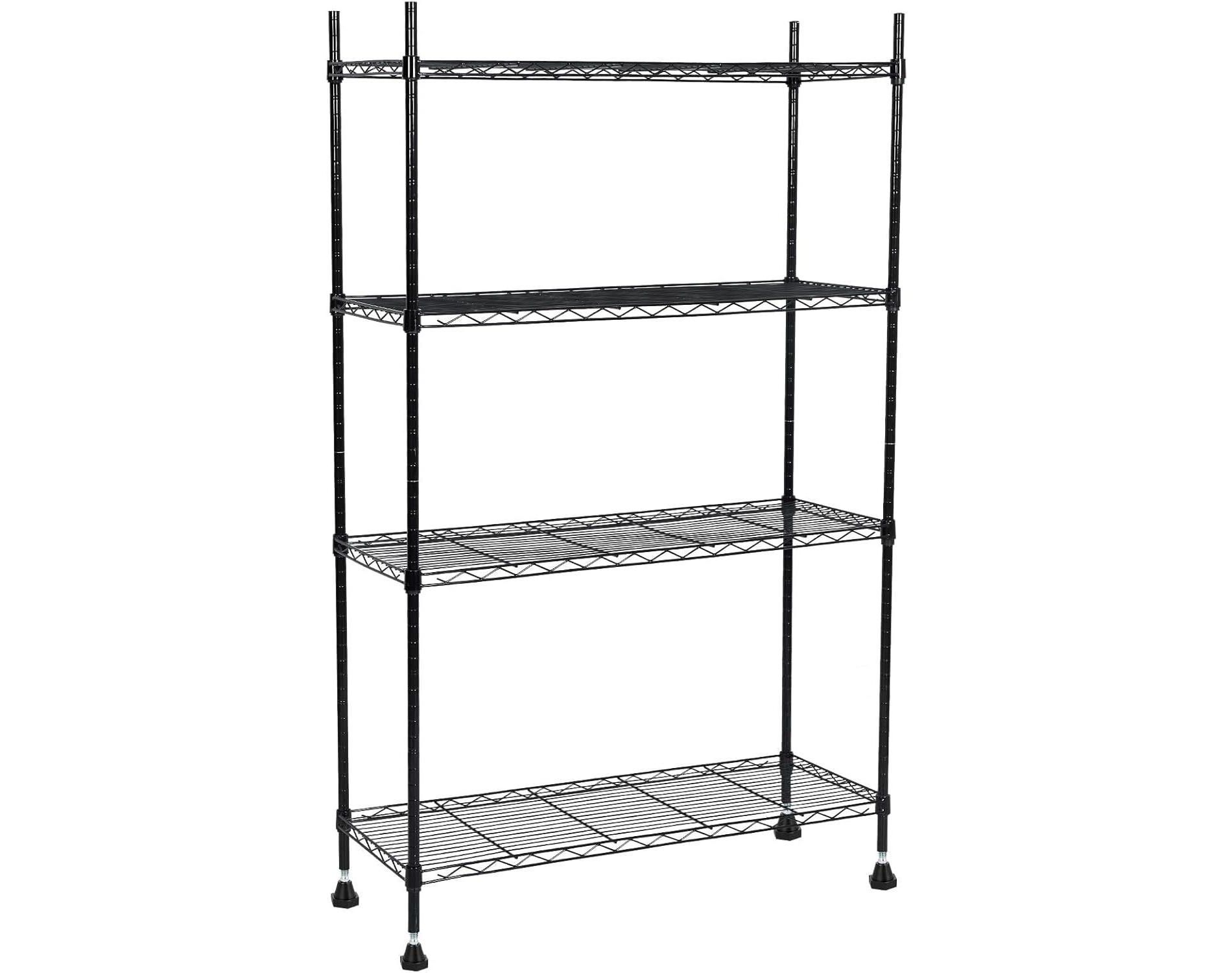 Acekool 4-Tier Adjustable Heavy Duty Steel Wire Shelving Unit, Rust-Resistant Organizer for Kitchen, Garage, Pantry, 36" L x 14" W x 54" H