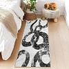 Area Rug Abstract Snake Print Low Pile Carpet Non-Slip Stain Resistant Large Indoor Floor Rug for Living Room Bedroom Dining Room Kitchen - 3 of 4