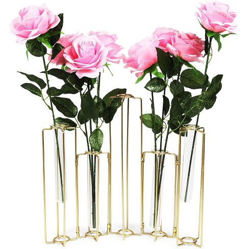 Juvale 6-pack Gold Metal Hinged Plant Stand Set With Glass Test