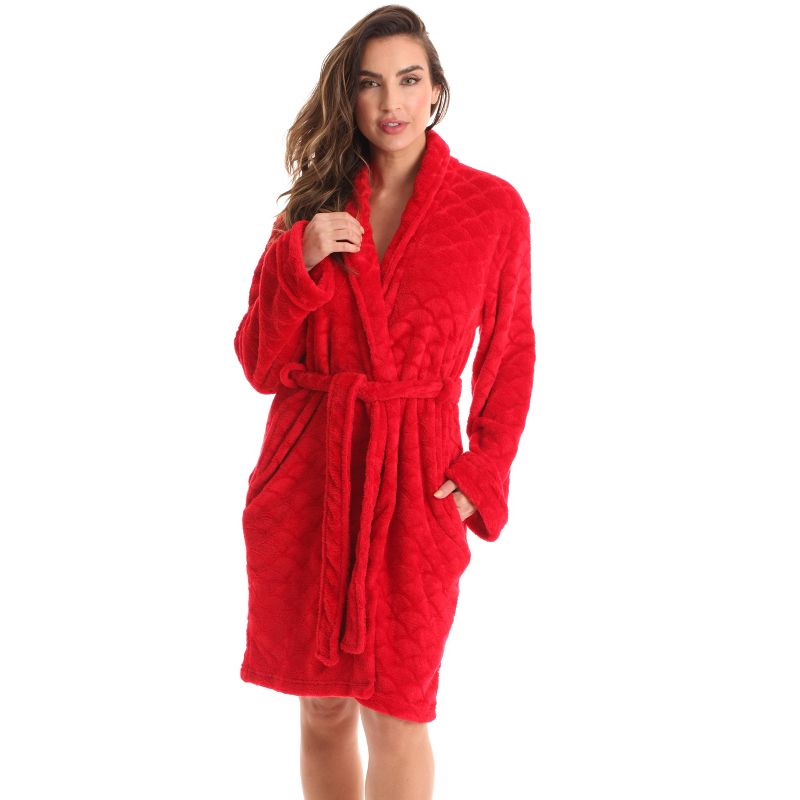 Just Love Womens Plush Solid Robe | Ladies Bathrobe, 1 of 3