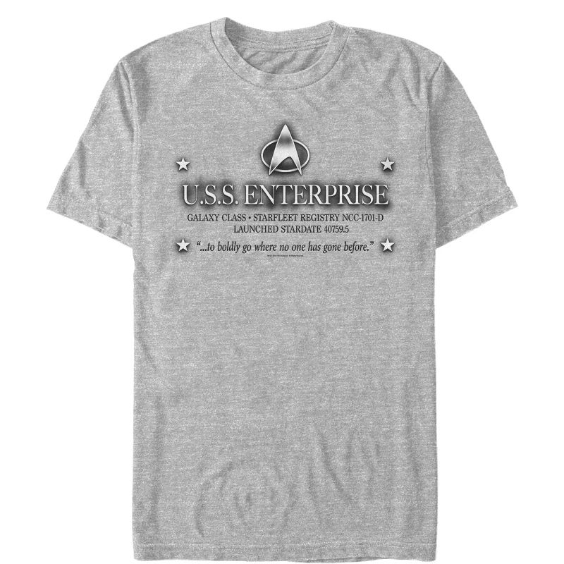 Men's Star Trek: The Next Generation USS Enterprise Galaxy Class NC-1701-D T-Shirt, 1 of 5