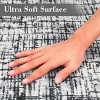 Washable Modern Abstract Area Rug with Non-Slip Backing, Soft Pearl Velvet Low-Pile Carpet, Non-Shedding Durable Indoor Rug for Living Room - 3 of 4