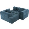 CAVINAS 101.2"Modular Sectional Sofa,Full-Compressed L-Shaped Couch for Living Room,Oversized Cloud Couch with 2 Side Pockets and 5 pillows,Blue - 2 of 4