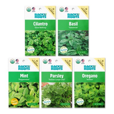 Back To The Roots Organic 5pk Herb Seeds Variety : Target