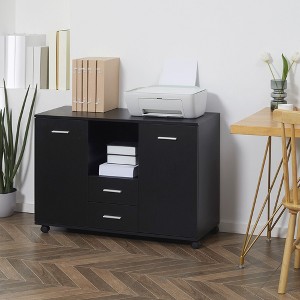 NicBex Mobile File Cabinet Storage Cabinet Organizer with Drawer and Cabinet, Printer Stand with Castors for Home, Office - 1 of 4