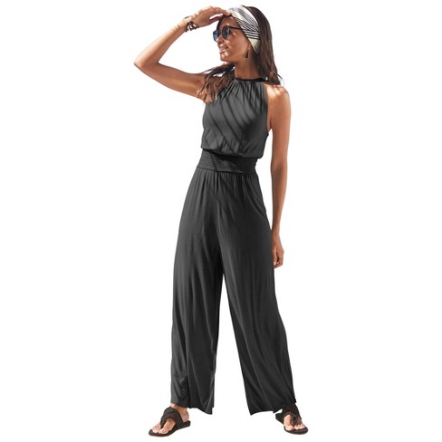 Essnce Solid Halter Neck Jumpsuit