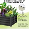 coucheta 6x3x1FT Planter Raised Beds , Upgraded-Quality Raised Bed with Open Base and Safe Edge, Outdoor Planter for Flowers and Plants - 4 of 4