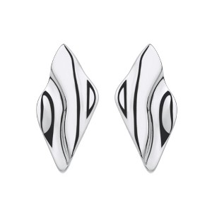 14K Gold And Sterling Silver Hammered Earrings - 1 of 3