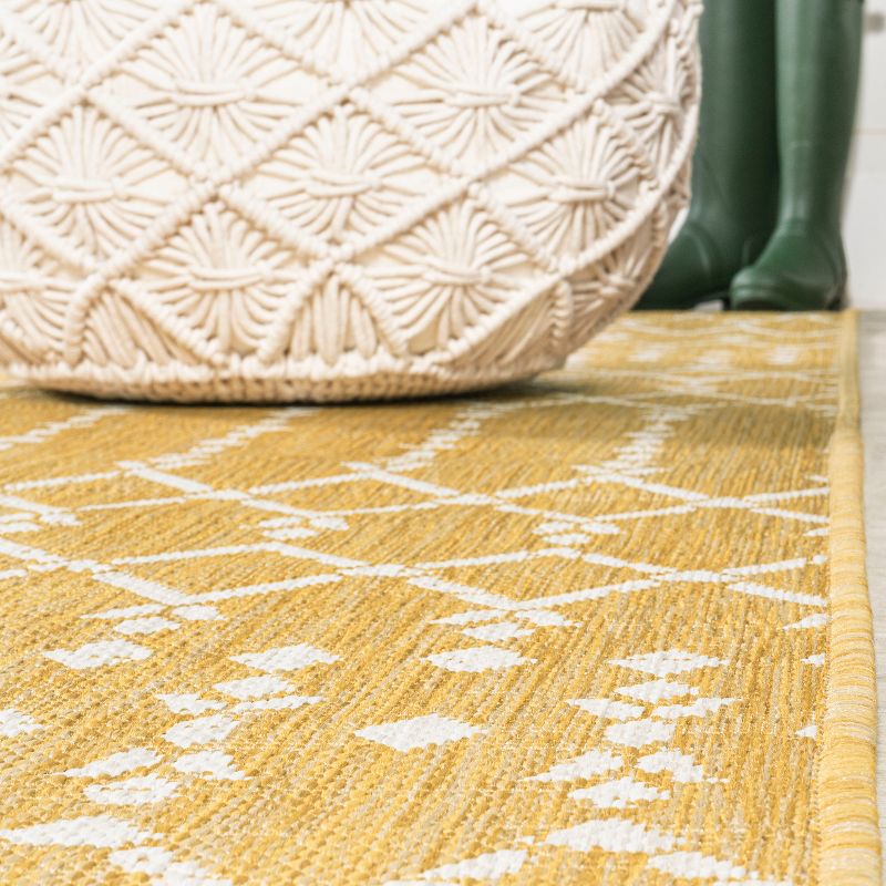 Ourika Moroccan Geometric Textured Weave Indoor/Outdoor Area Rug - JONATHAN Y, 5 of 9