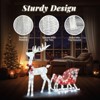 Karl Home 3PCS Lighted Reindeer with  Sled Christmas Decorations - 3 of 4
