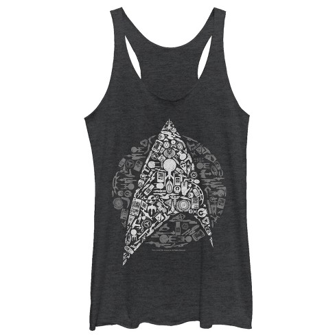 Women's Star Trek Starfleet Icon Collage Racerback Tank Top - image 1 of 3