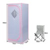 Portable Steam Sauna, Personal Sauna Box, with Heating Foot Pad Controller, Foldable Chair Reading, Light Gray - 2 of 4