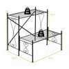 Costway 2-Tier Metal Plant Stand Garden Shelf Decorative Plant Rack Patio Garden - 2 of 4