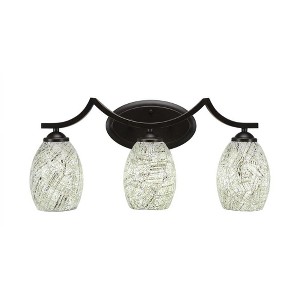 Toltec Lighting Zilo 3 - Light Vanity in  Dark Granite with 5" Natural Fusion Shade - 1 of 1