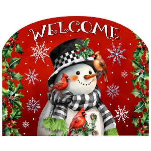 Briarwood Lane Winter Art Sign 8.25x10.25 Snowman With Cardinals For Winter Art Sign - 1 of 4