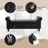 Kumasinova 55.1"Vintage Tufted Storage Ottoman with Flared Armrest,PU Leather End of Bed Bench with Storage for Living Room,Bedroom,275lbs Max - 4 of 4