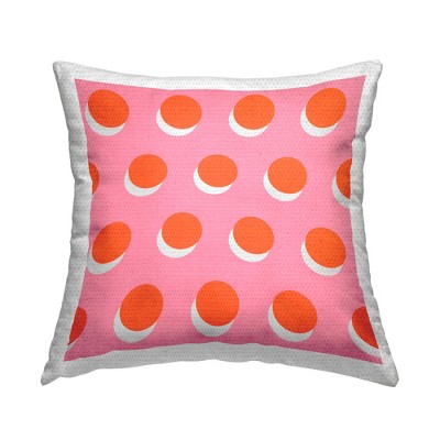 Stupell Industries Orange Over Pink Polka Dot Circles