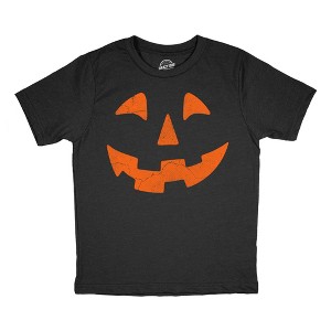Youth Funny T Shirts Giant Jack O Lantern Sarcastic Halloween Graphic Novelty Tee For Kids - Crazy Dog Youth T Shirt For Halloween Season - 1 of 4