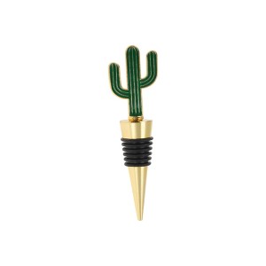 Unique Bargains Bottle Stoppers Cactus Aluminum Alloy PTR 4.17"x1.14"x0.79" 1 Pc - 1 of 3