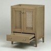 24" Bathroom Vanity Base Only, Freestanding Natural Cabinet with Rattan Doors, Drawer, Acacia Wood Frame, No Sink - 2 of 4