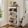 KTMBDW Shoe Cabinet with 3 Flip Drawers and 1 Drawer, Hidden Wood Shoe Cabinet, Freestanding Shoe Storage Cabinet for Entryway, Hallway, Living room - 2 of 4