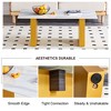 NicBex 43.3 Inch Rectangle Dining Table with Glass Tabletop and MDF Legs for 4 to 6,Living Meeting Room - 4 of 4