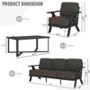 YARDSIGHT 4-Piece Aluminum Outdoor Patio Furniture Set with 3-Seat Couch, 2 Armchairs, and Coffee Table for Backyard, Deck, Poolside - 3 of 4