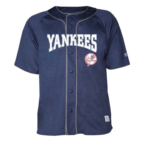 MLB New York Yankees Men's Button-Down Jersey - L