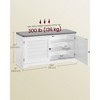 3-Tier Shoe Storage Bench with Cushion, 39.8 Inch Entryway Seat with Adjustable Shelves and Doors - 4 of 4