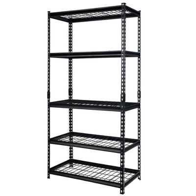 Pachira 36W x 18D x 60H Adjustable Height 4-Shelf Steel Shelving Unit  Utility Organizer Rack for Home, Office, and Warehouse, White