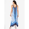 Roaman's Women's Plus Size Scarf-Print Maxi Dress - 3 of 4