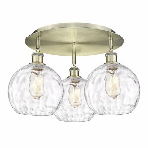 Athens Water Glass - 3 Light Flush Mount In Industrial Style-10.38 Inches Tall and 19.75 Inches Wide - 1 of 1