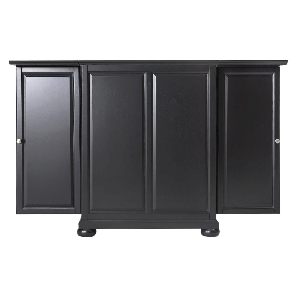 Crosley Furniture KF40001ABK Alexandria Expandable Top Bar Cabinet, Black