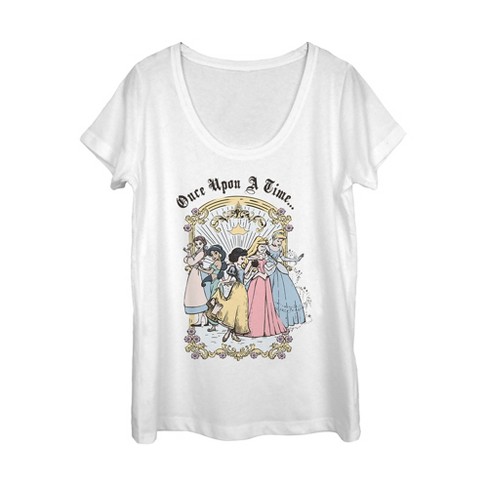 Women's Disney Princesses Classic Once Upon a Time Scoop Neck - image 1 of 3