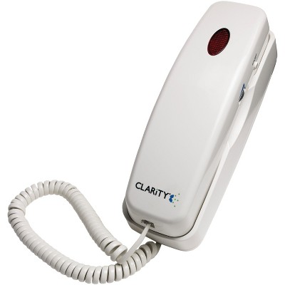 Clarity® C200™ 26-dB Amplified Corded Trimline® Phone in White