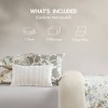 AENKYO Comforter Duvet Set, Cal King Cotton Sateen Watercolor Floral Print 5-Piece Bedding with Bed Pillows, All-Season Collection - 4 of 4